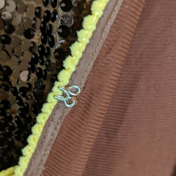 Iman Global Chic Brown Yellow Sequined Medium - Picture 8 of 9